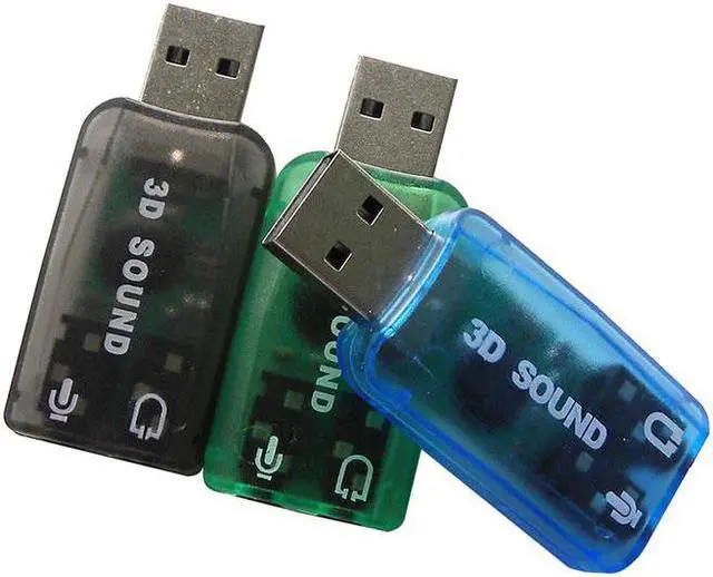 Alt view image 2 of 5 - 2.0 Sound Card  Audio Adapter Mic Speaker Audio Interface  Audio 5.1 External  Sound Card for Laptop PC Micro Da