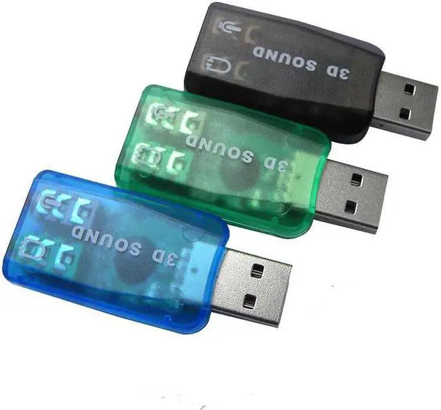 Alt view image 4 of 5 - 2.0 Sound Card  Audio Adapter Mic Speaker Audio Interface  Audio 5.1 External  Sound Card for Laptop PC Micro Da