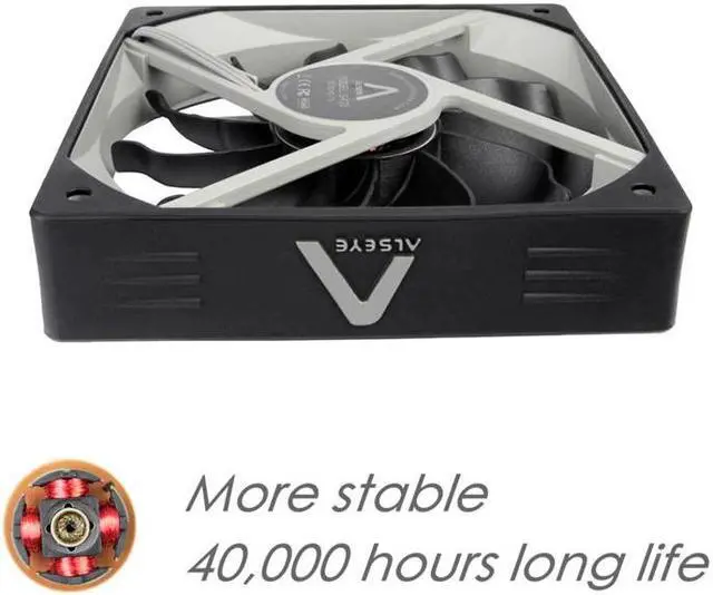 Alt view image 4 of 5 - S-120 PC Fan Cooler 12v 120mm Fan for Computer (2pieces) 1200RPM 3pin Silent Cooling Fans