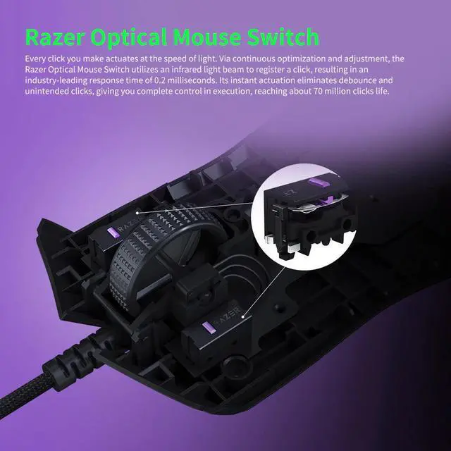 Alt view image 4 of 5 - Viper Wired Gaming Mouse 16000DPI RGB Computer Mice PAW3390 Optical Sensor 60g Lightweight SpeedFlex Cable DPI for PC