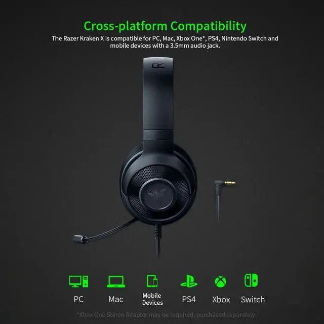 Alt view image 3 of 5 - Kraken Essential X Gaming Headset Earphone Headphone 7.1 Surround Sound Ultra-Light Bendable Cardioid Microphone