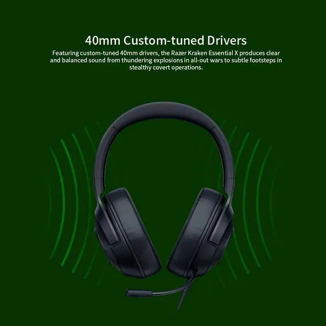 Alt view image 4 of 5 - Kraken Essential X Gaming Headset Earphone Headphone 7.1 Surround Sound Ultra-Light Bendable Cardioid Microphone