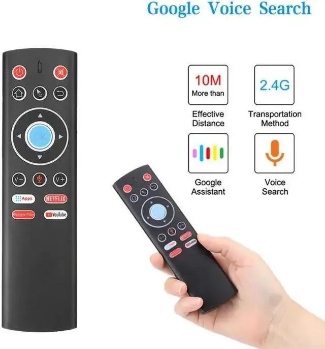 Main image of + Voice Remote Control 2.4G Wireless Air Mouse Gyro with Google Button for Android TV Box PC Television Multimedia Equipments