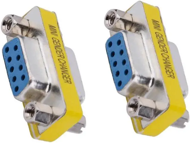 Alt view image 3 of 5 - 2Pcs DB9 Male to Male/ Female to Female/ Male to Female Adapter Gender Changer Serial RS232 Coupler Straight Converter Connector