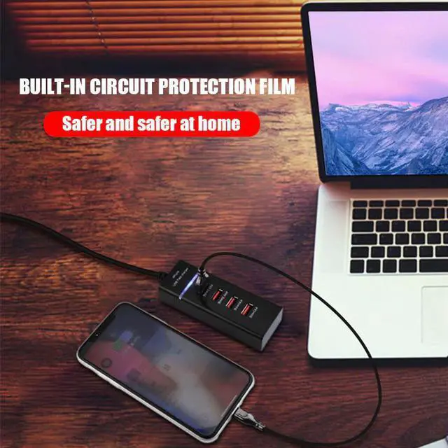 Alt view image 2 of 5 - 4 USB Port Fast Phone Charger Travel Wall Power Fast Charging EU US Plug Adapter For iPhone For  Mobile Phones