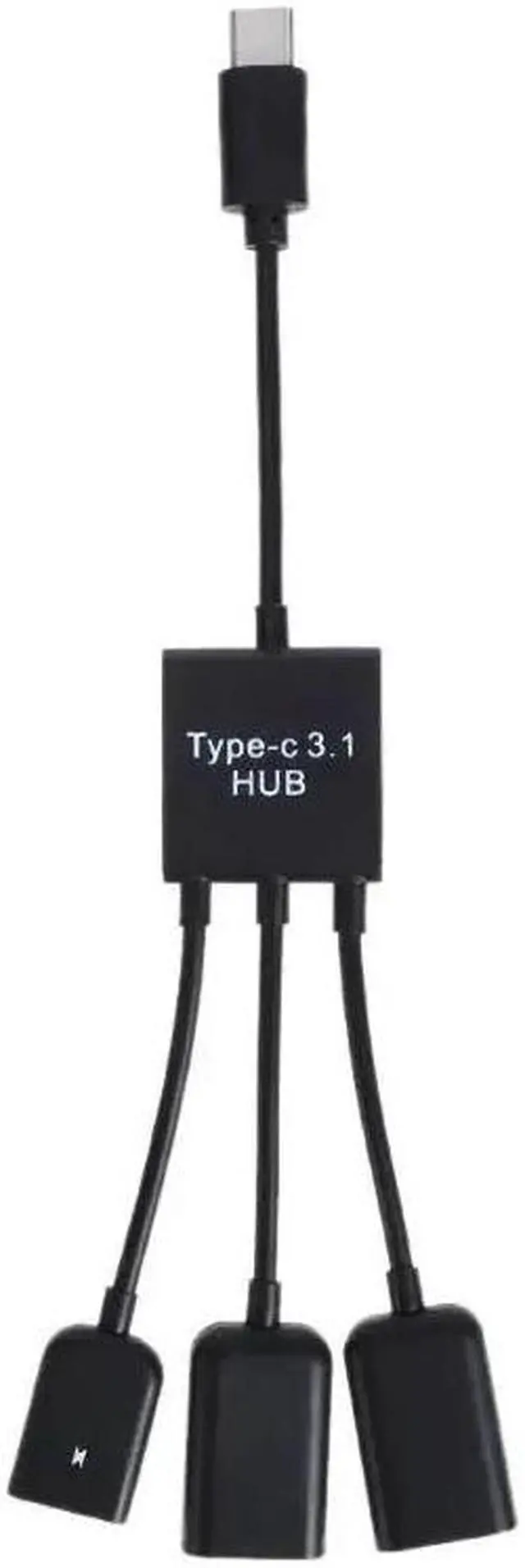 Alt view image 4 of 5 - 2 X USB-A/F + Micro USB Female to USB3.1 Type-C Male Extender Cable OTG  Adapter Hub  for Smart Phone For windows/Mac OS/Linux