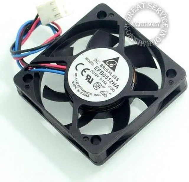 Alt view image 5 of 6 - original Delta 3-wire 50*50*10mm EFB0512HA 5010 12V 0.15A 5cm  PWM speed fan  for