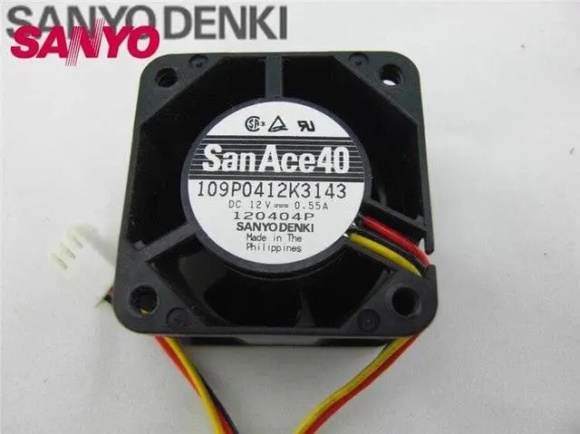 Main image of SANYO  New and original server fans 109P0412K3143 winds of 12V axial fan 40*40*28mm