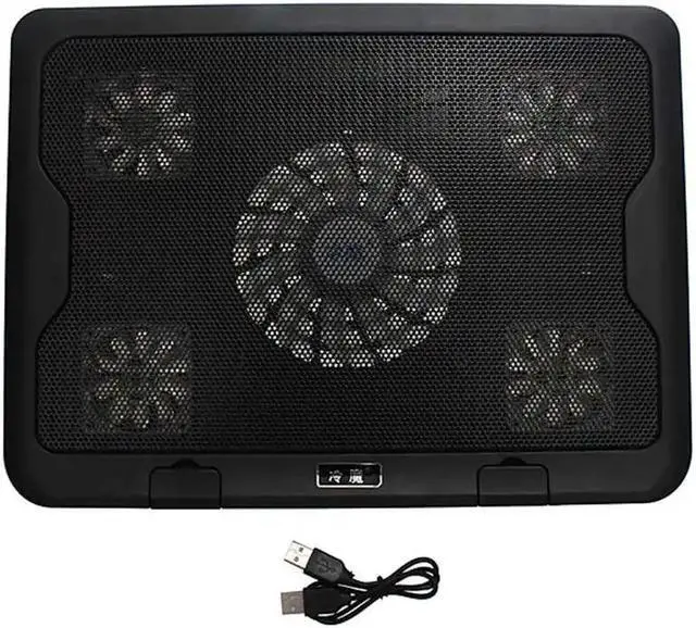 Alt view image 5 of 5 - Laptop Cooler 2 USB Ports And 5 Cooling Fans LED USB Laptop Cooling Pad Notebook Stand for Laptop PC 7-17inch