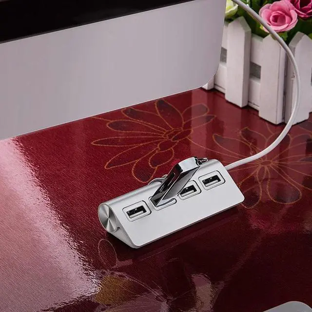Alt view image 5 of 5 - HUB, Premium 4 Port Aluminum Hub with 11 inch Shielded Cable for iMac, s, PCs and Laptops