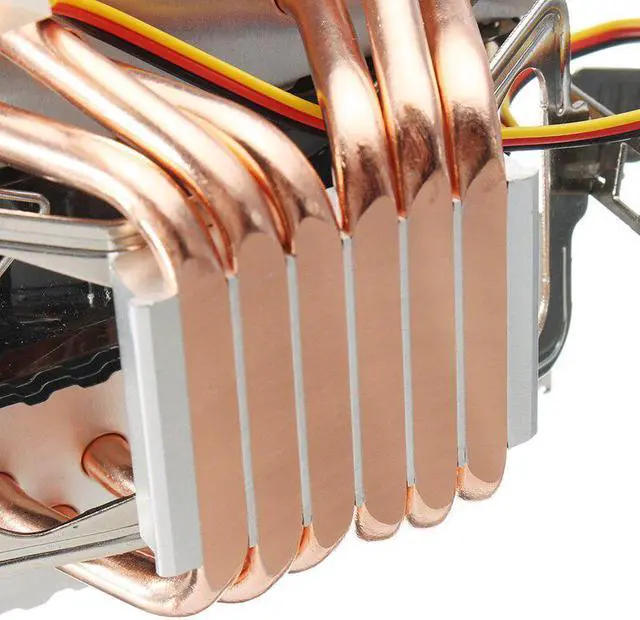 Alt view image 5 of 5 - 12V 3Pin Cooler Cooling Fan Heat Sink for Intel LAG 1155 1156 for AMD Socket AM3/AM2 LED Blue Light CPU Fan 6xHeat Pipe Computer