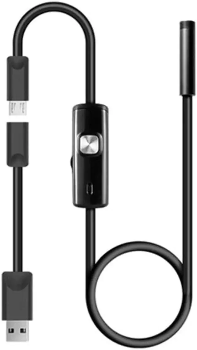 Alt view image 4 of 5 - 1M 7mm Lens Endoscope Camera Waterproof Inspection Borescope Camera for Android PC Notebook Device 6LEDs Adjustable