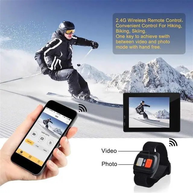 Alt view image 2 of 5 - Camera 12MP Ultra HD 4K WiFi Remote Control Sports Video Recording Camcorder DVR DV go Waterproof pro Mini Helmet Camera
