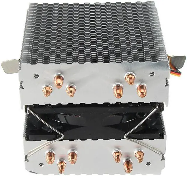 Alt view image 3 of 5 - 12V 3Pin Cooler Cooling Fan Heat Sink for Intel LAG 1155 1156 for AMD Socket AM3/AM2 LED Blue Light CPU Fan 6xHeat Pipe Computer