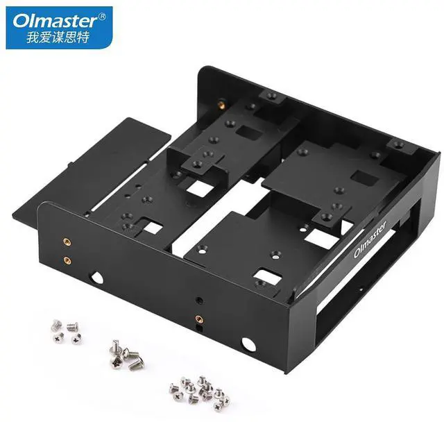 Alt view image 3 of 6 - OImaster 2.5" / 3.5" HDD / SSD to 5.25" Floppy-Drive Bay Computer Mounting Bracket Adapter