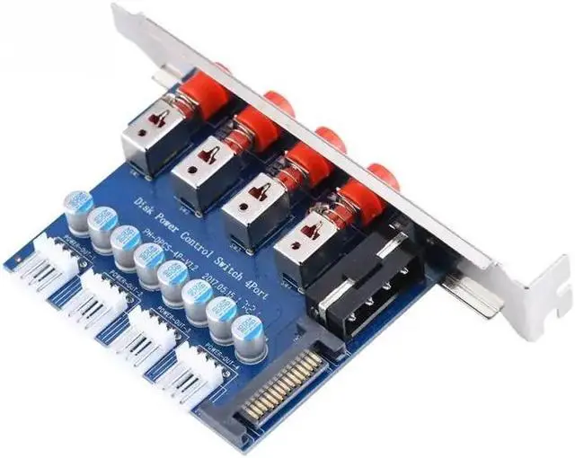 Alt view image 5 of 5 - Power Control Switch Hard Drive Selector SATA Drive Switcher For Desktop PC Computer