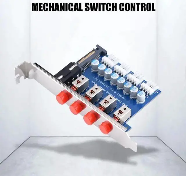 Alt view image 3 of 5 - Power Control Switch Hard Drive Selector SATA Drive Switcher For Desktop PC Computer