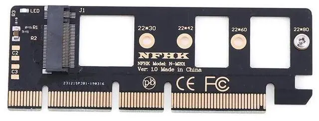 Alt view image 2 of 3 - NGFF M Key M.2 NVME AHCI SSD To PCI-E PCI Express 3.0 16x X4 Adapter Riser Card Converter For XP941 SM951 PM951 A110 SSD