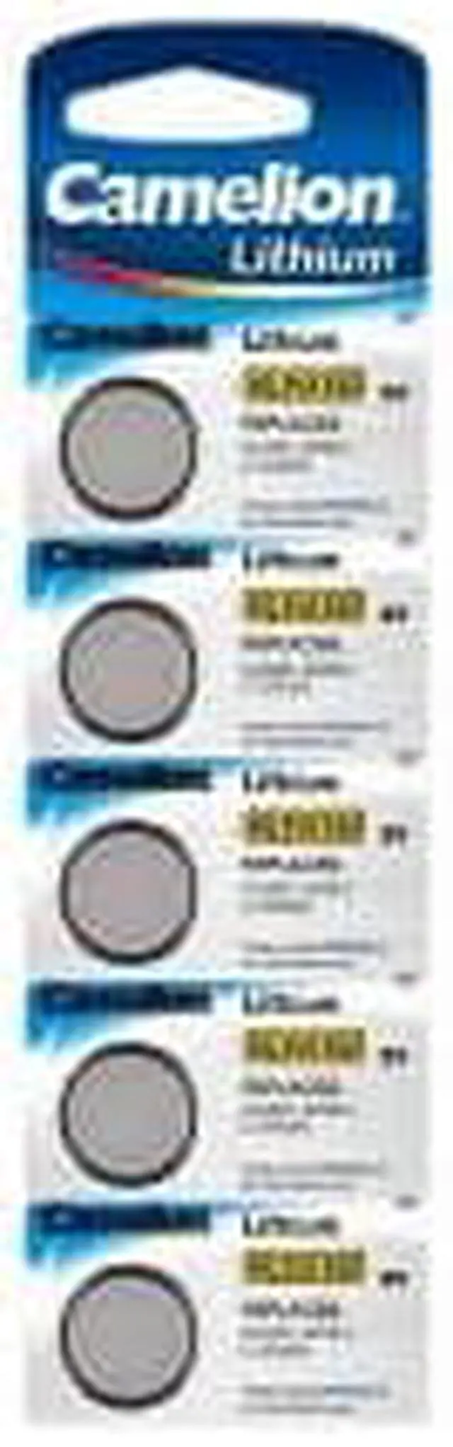 Main image of 5-Pack CR2025 3 Volt Lithium Coin Cell Batteries