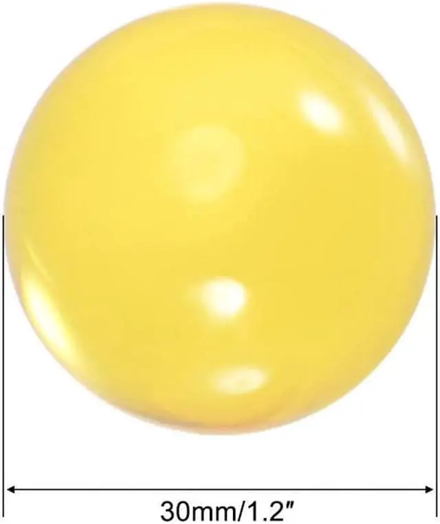 Alt view image 2 of 2 - 30mm Diameter Acrylic Ball Yellow Plexiglass Sphere Ornament Solid Balls 1.2 Inches for Home Decor 5 Pcs