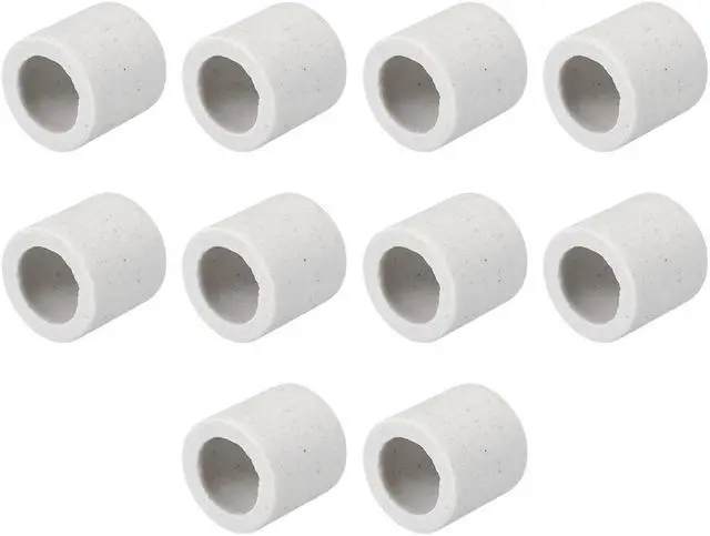 Main image of 10mm Dia Ceramic Insulation Tube Single Bore Alumina Porcelain High Temperature Insulator Pipe for Heating Element 10 Pcs