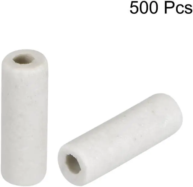 Alt view image 3 of 3 - 1mm Dia Ceramic Insulation Tube Single Bore Alumina Porcelain High Temperature Insulator Pipe for Heating Element 500 Pcs