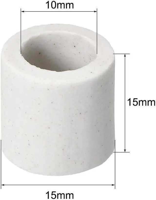 Alt view image 2 of 2 - 10mm Dia Ceramic Insulation Tube Single Bore Alumina Porcelain High Temperature Insulator Pipe for Heating Element 10 Pcs