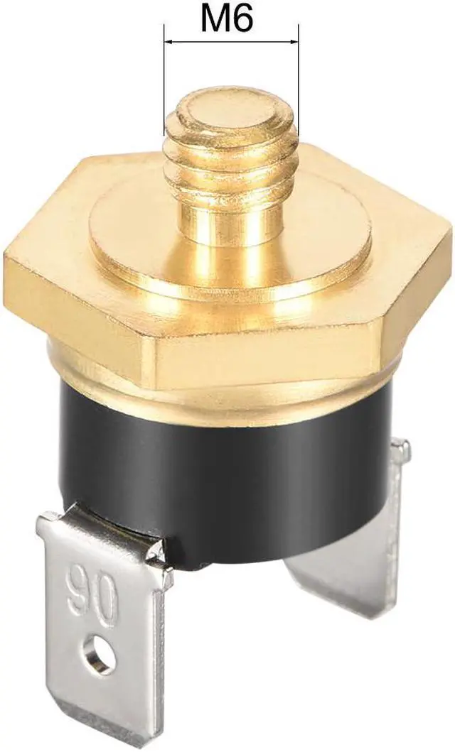 Alt view image 3 of 3 - KSD301 Thermostat, Temperature Control Switch 90°C Copper M6 Normally Closed N.C 10A