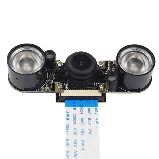 Alt view image 2 of 3 - Raspberry Pi 3 Model B Plus Camera Fisheye Wide Angle 5MP 1080p Night Vision Camera Module