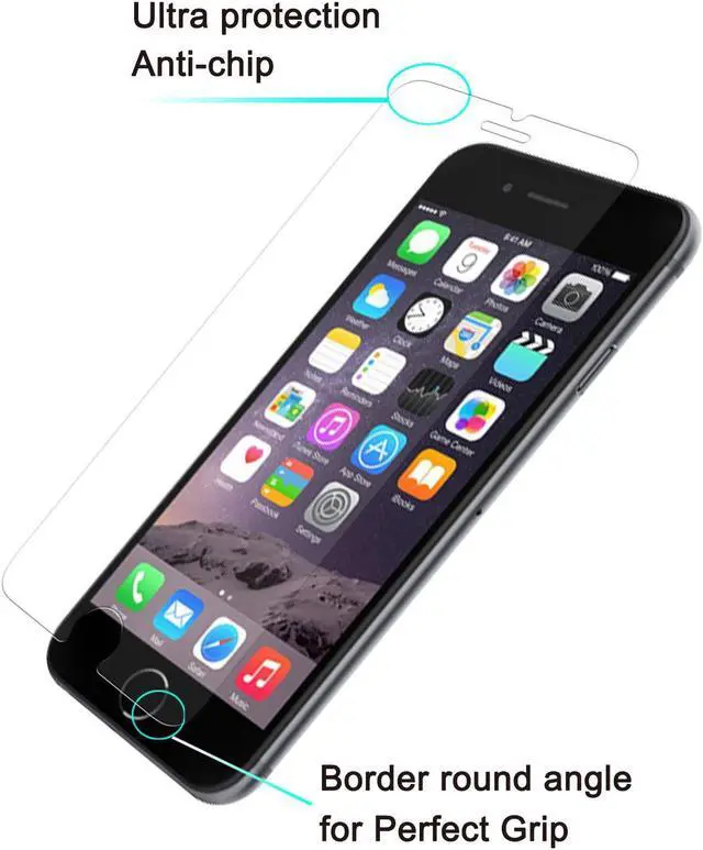Alt view image 3 of 7 - LUVVITT iPhone 6/6s Tempered Glass Screen Protector for iPhone 6/6s Fits Both Apple iPhone 6 (2014) and New iPhone 6S (2015) - Crystal Clear