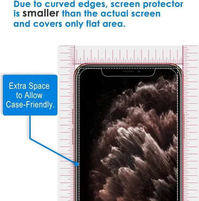 Alt view image 5 of 6 - JETech Privacy Screen Protector for iPhone 11 Pro, iPhone Xs and iPhone X 5.8-Inch, Anti Spy Tempered Glass Film, 2-Pack