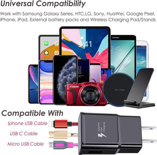 Alt view image 4 of 7 - 5-Pack Type C Charger Fast Charging Block, Android Phone Rapid USB Wall Charger Compatible with Samsung Galaxy S21/S20/S10/S10e/S10 Plus/S9/S9 Plus/S8/S8 Plus/S7/S6/Note 10/Note 9/Note 8,LG V30,Pixel