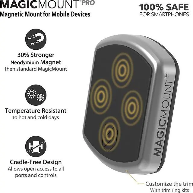 Alt view image 5 of 7 - SCOSCHE MPDCFA MagicMount Pro Universal Magnetic Phone/GPS Mount for The Car