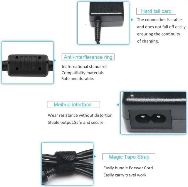 Alt view image 5 of 7 - 45W Ac Adapter Laptop Charger for HP Pavilion x360 Charger 15-f272wm 15-f387wm 15-f233wm 15-f222wm 15-f211wm 15-f337wm 17-g121wm 17-g119dx Laptop Notebook Power Supply Cord Plug 19.5V 2.31A