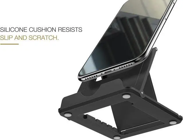 Alt view image 5 of 7 - Phone/Tablet Stand Foldable Tablet Holder Compatible with iPhone 17/17 Air/17 Pro/17 Pro Max iPhone 16/Pro/Pro Max/Plus iPhone 15/Pro/Pro Max/Plus iPhone 14/Pro/Pro Max/Plus Black