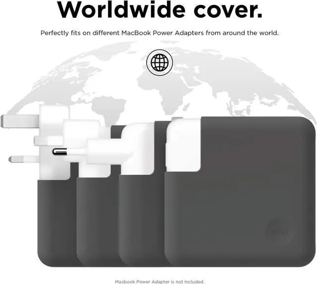 Alt view image 5 of 7 - elago Charger Cover Compatible with 2021 MacBook Pro 14" M1 Pro 10-core, M1 Max, MacBook Pro 16 inch with Touch Bar 2019, Pro 15 inch with Touch Bar2016-2018 and Pro 15 inch Retina2012-2015[Dark Grey]