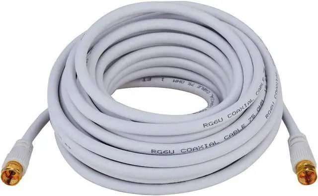 Alt view image 2 of 4 - Cables Direct Online 6FT RG6 Coaxial Cable, White F-Type Male Extension Wire for Digital Audio Video, Indoor/Outdoor Satellite Dish, Cable TV, and Antenna
