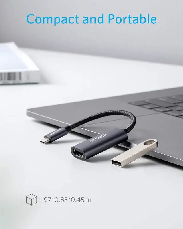 Alt view image 5 of 7 - USB C to HDMI Adapter (4K@60Hz) 310 USB-C Adapter (4K HDMI) for MacBook Pro MacBook Air iPad Pro Pixelbook XPS Galaxy and More(Compatible with Thunderbolt 3 Ports)