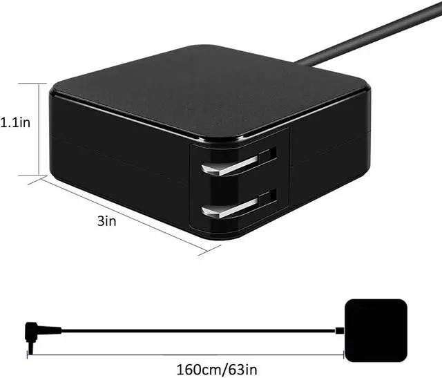 Alt view image 4 of 7 - KAQIAR 65W AC Power Adapter Charger Replacement for Lenovo IdeaPad Flex 4 5 6 11 4 1470 1580 1130 Flex 5 1570 1470 IdeaPad 330s Chromebook N22 N23 ADLX65CLGU2A Laptop Power Supply