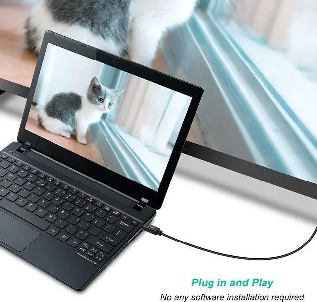 Alt view image 6 of 6 - USB C to VGA Cable Benfei USB Type-C to VGA Cable [Thunderbolt 3] Compatible for MacBook Pro 2019/2018/2017 Samsung Galaxy S9/S8 Surface Book 2 Dell XPS 13/15 Pixelbook and More - 6 Feet