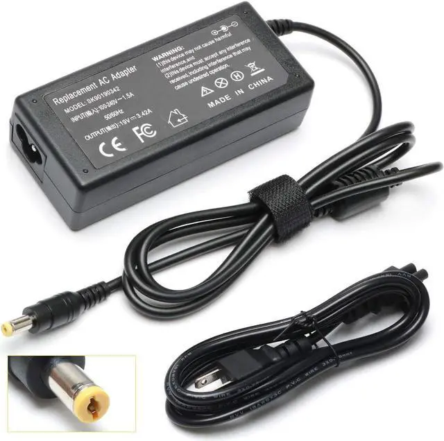 Alt view image 3 of 6 - 65W AC Laptop Charger 19V Power Supply for Acer Aspire 5 E5 E5-575 E15 E5-575-33BM E5-575G-53VG E5-576G-5762 E1 ES1 V3 ES1-531 E1-510P E1-532 E1-571Laptop