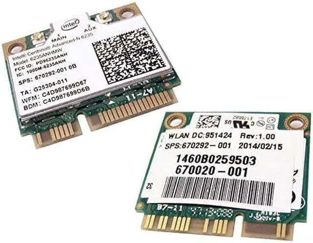 Main image of HP 6235ANHMW 802.11n 2x2 BT 0D WiFi 670020-001 670292-001 0D