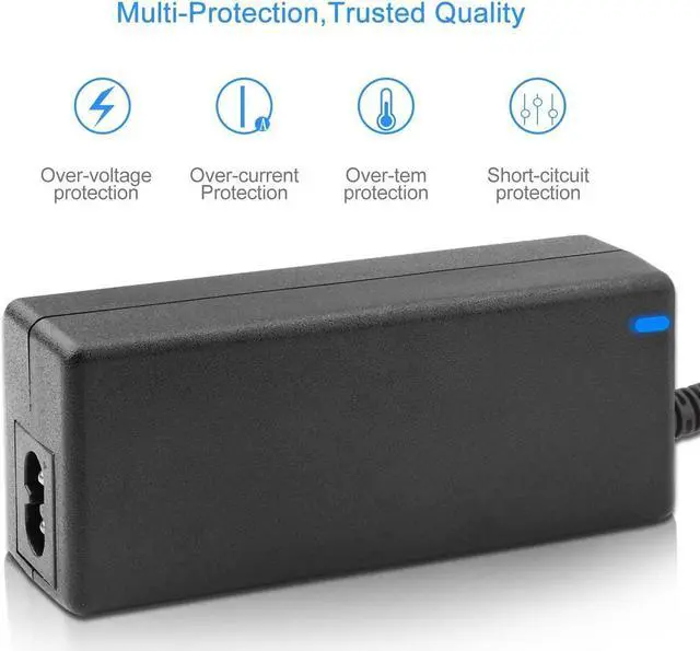 Alt view image 2 of 4 - AC Adapter for HP Chromebook 11-v002dx 11-v011dx 11-v010wm Laptop 45W Laptop Power Supply Cord Cable Battery Charger Mains PSU