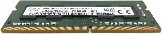 Alt view image 5 of 5 - SK hynix HMA851S6CJR6N - VK Non ECC PC4-2666V 4GB DDR4 at 2666MHz 260pin SDRAM SODIMM Single Kit Laptop Memory - OEM