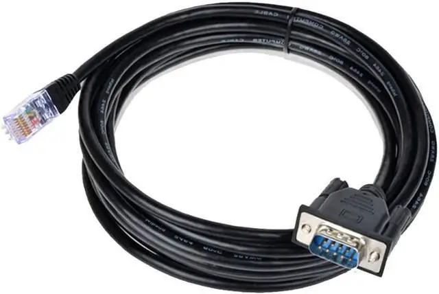 Alt view image 2 of 7 - RJ45 to RS232,LFHUKEJI DB9 9-Pin Serial Port Male to RJ45 Female Cat5 Ethernet LAN Console 3.3Ft