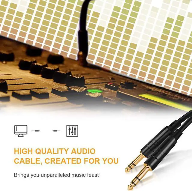 Alt view image 4 of 6 - CableCreation 10 Feet 6.35mm 1/4" TRS to 6.35mm 1/4" TRS Balanced Stereo Audio Cable, Male to Male, 3 Meters/Black