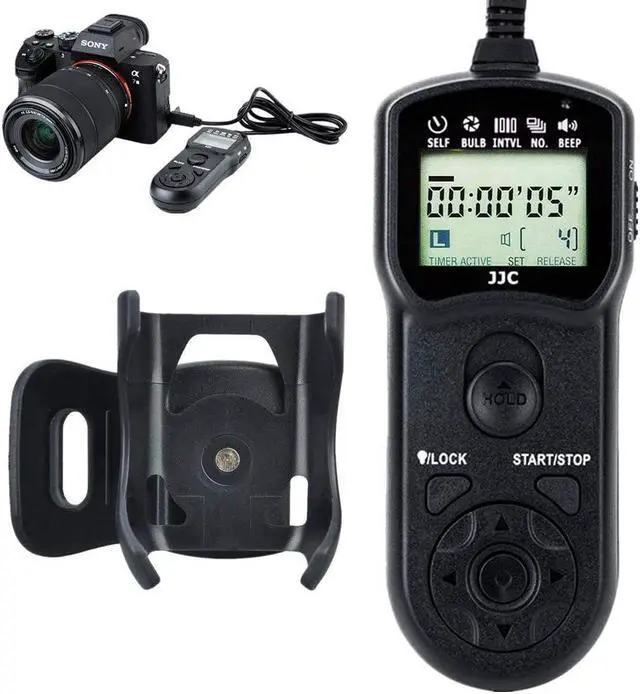 Main image of Wired Timer Remote Shutter Release Control & Clip Holder for Sony A6600 A6100 A7RIV A7RIII A7RII A7III A7II RX100 VII VI VA V IV III II A6400 A6000 A6300 A6500 A7SII RX10 III II A99II Replace RM-SPR1