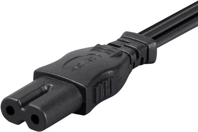 Alt view image 10 of 17 - Monoprice AC Power Cord Cable - 3 Feet Without Polarized | 18AWG, 10A (NEMA 1-15P to IEC-320-C7)
