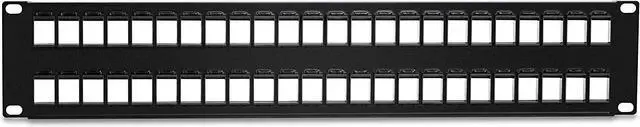 Alt view image 6 of 6 - TRENDnet 48-Port Blank Keystone 2U HD Patch Panel, TC-KP48, Cat5, CAT5E, Cat6, CAT6A, 2U 19 Rackmount Ready, HD Keystone Network Patch Panel, Recommended w/TC-K25C6 & TC-K50C6 Cat6 Keystone Jacks