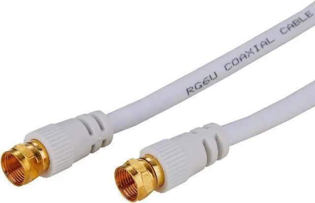 Alt view image 3 of 4 - Cables Direct Online 6FT RG6 Coaxial Cable, White F-Type Male Extension Wire for Digital Audio Video, Indoor/Outdoor Satellite Dish, Cable TV, and Antenna